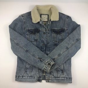 ZARA MAN DENIM SHERPA JACKET